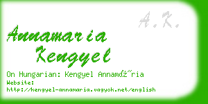 annamaria kengyel business card